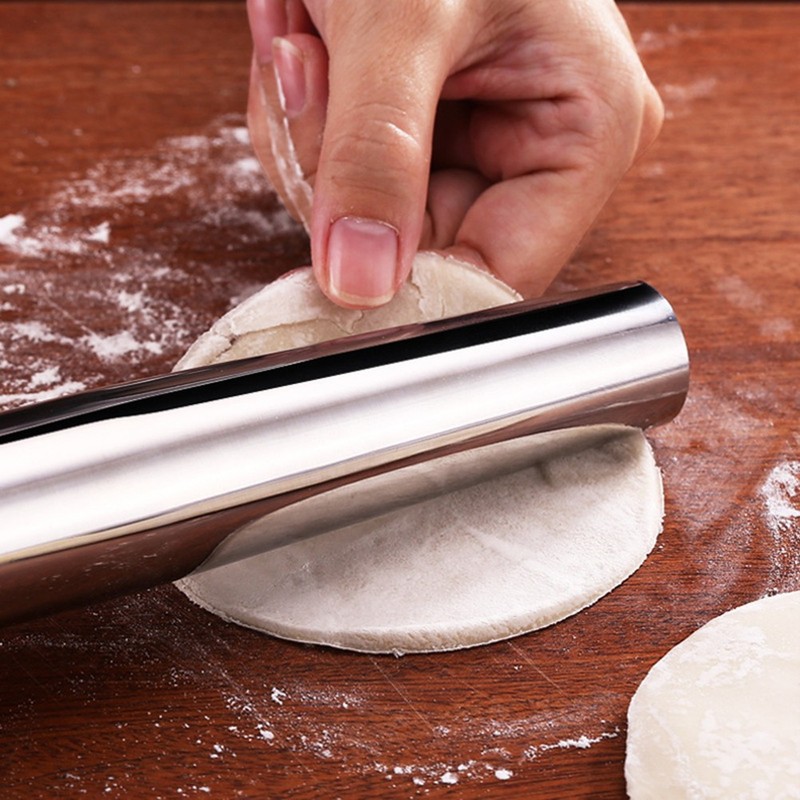 304 Stainless Steel Pointed Roller Baking Rolling Pin Household Nonstick gallery