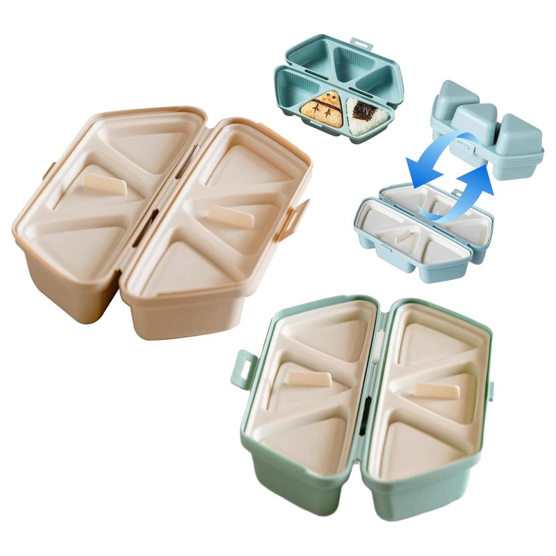6in1 Rice Ball Mold Set, Triangular Sushi Mold with 6 Holes – Quickly Makes 6…