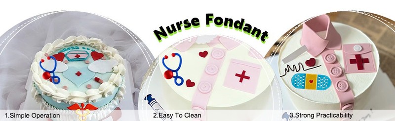 Nurse Graduation Themed Fondant Molds Silicone Doctor Nurse Grad Hat Medical gallery