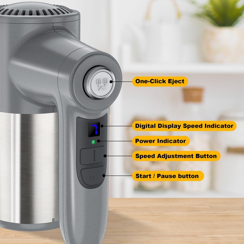 Cordless Electric Hand Mixer, 7 Speed Rechargeable Wireless Handheld Mixer wi... gallery