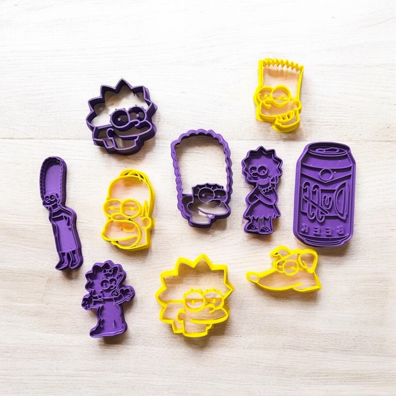 The Simpsons Cookie Cutter Set. 10 Cookie Cutter. Simpsons Cute Cookie Cutter.