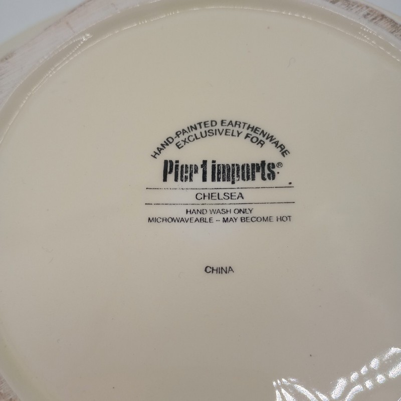 Pier 1 Imports Chelsea Floral Cake Pedestal Plate 12 inch Serverware gallery