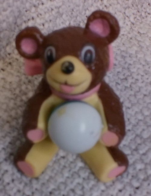WILTON TEDDY BEAR Plastic Cake Topper 1978 For Baby Shower/Birthday 3″