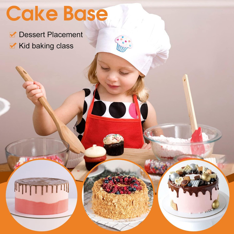 25-Packs Cake Boards 10 Inch Round, White Cake Board Rounds, White Cake Circles gallery