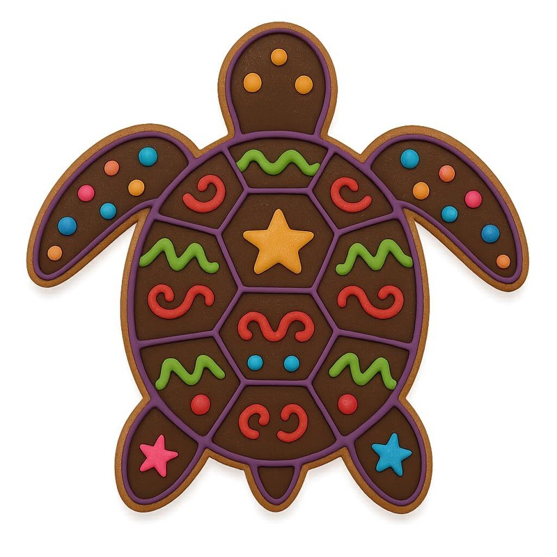Sea Turtle Cookie Cutter & Stamp - 4x3.96"(Random Color) gallery