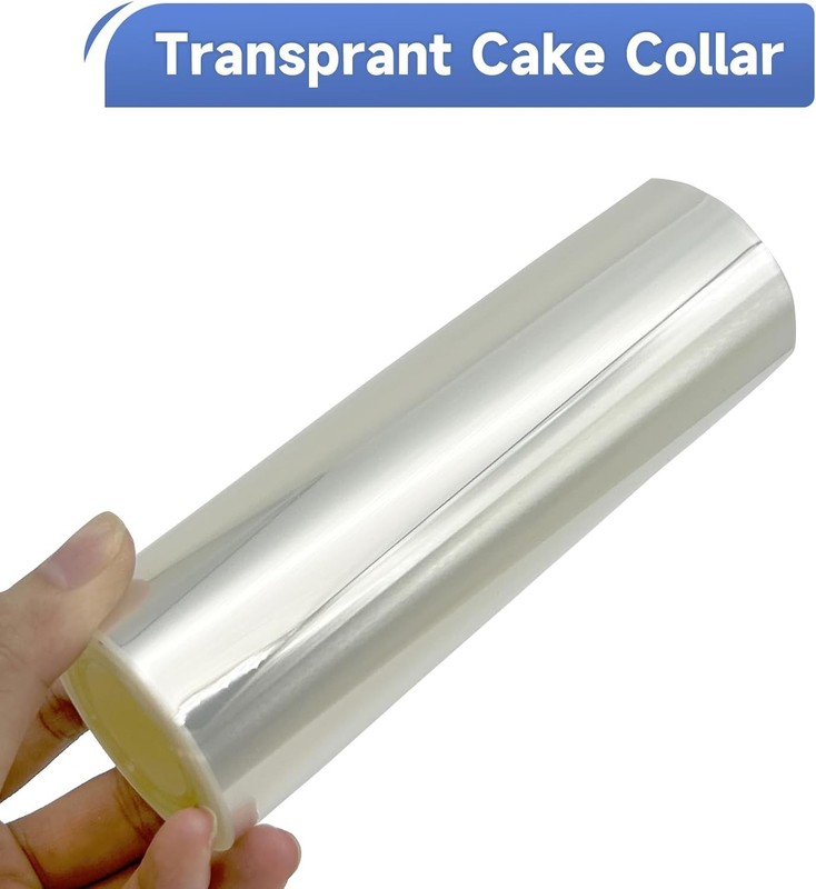 6-Inch Cake Collars Transparent Acetate Sheet Rolls, Clear 6 Inch gallery