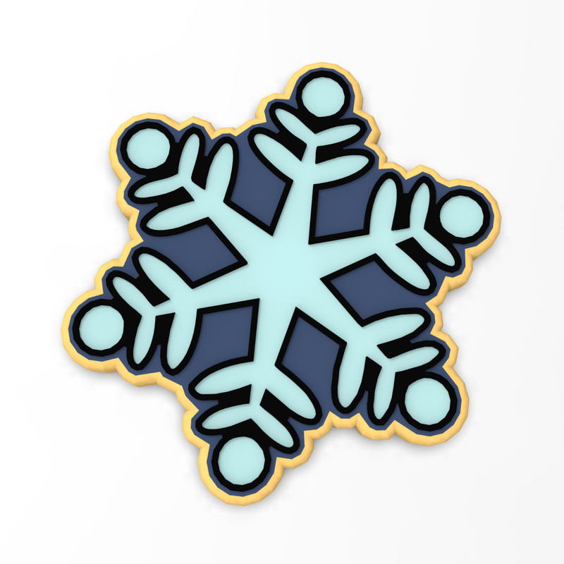 Snowflake Cookie Cutter & Stamp #2 | Snowing Snow Christmas Xmas Winter Flake gallery