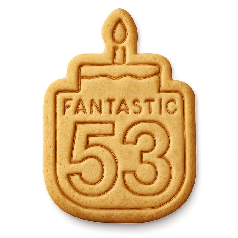 Retro Fantastic 53 Cookie Cutter & Stamp, Fondant & Clay – 3.2×4″