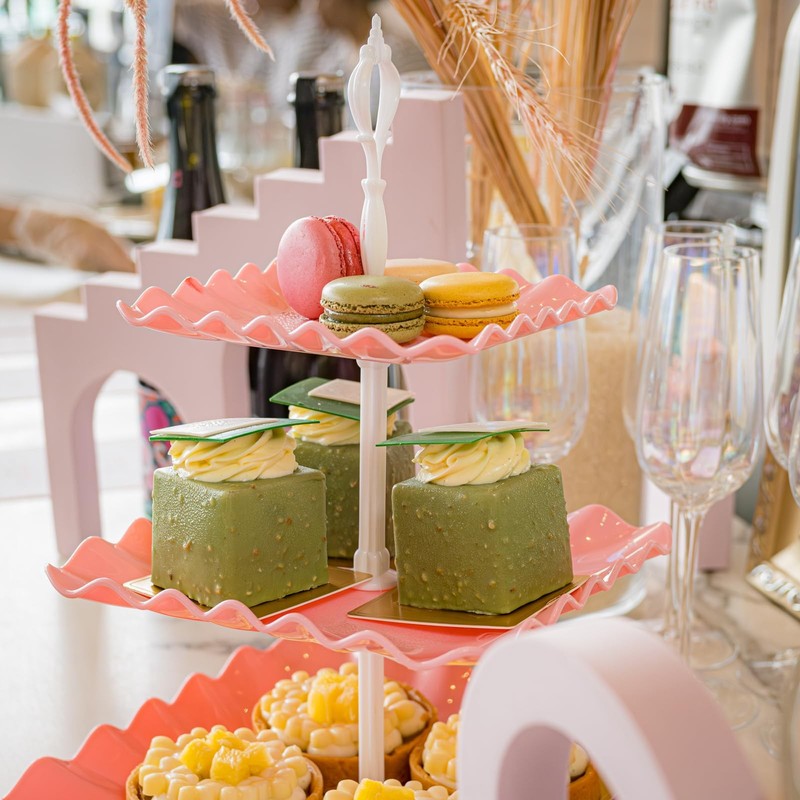 15 PCS Dessert Table Display Set Pink Cupcake Stand,3 Tiered Tray Stand Cup C... gallery