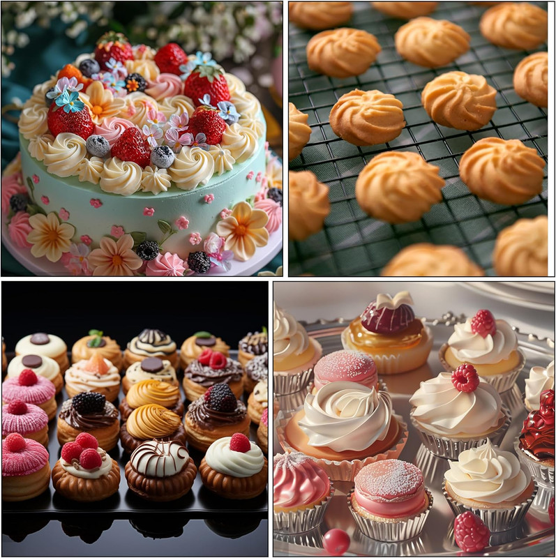 5PCS Large Piping Tips Set, Stainless Steel Cake Decorating Tips, Frosting Icin gallery