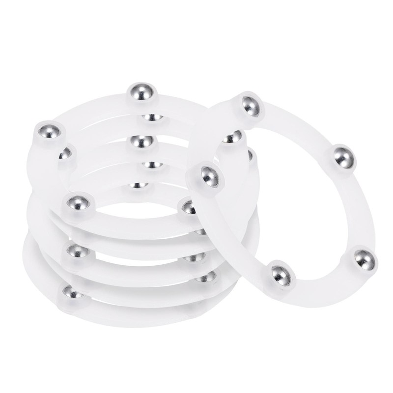 2 Inch Rotary Swivel Bracket with Steel Ball Bearings, White 6pcs