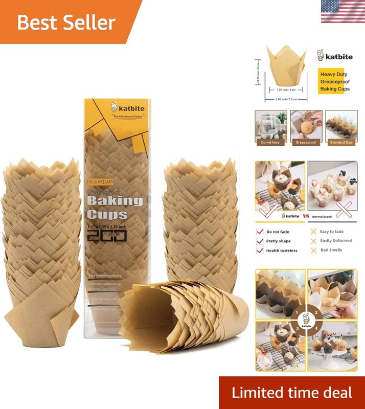 Bulk Pack 200PCS Cupcake Holders – Decorative & Hassle-Free Baking Solution