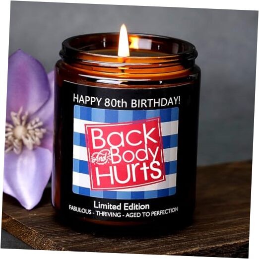 Gifts for Women Gifts for Men, Happy Decorations Scented Candles 80th Birthday