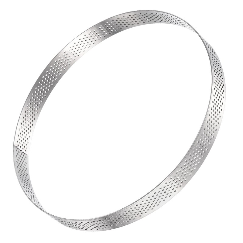 Stainless Steel Circular Cake Rings 7.1" Perforated Cake Mousse Ring Baking Mold gallery