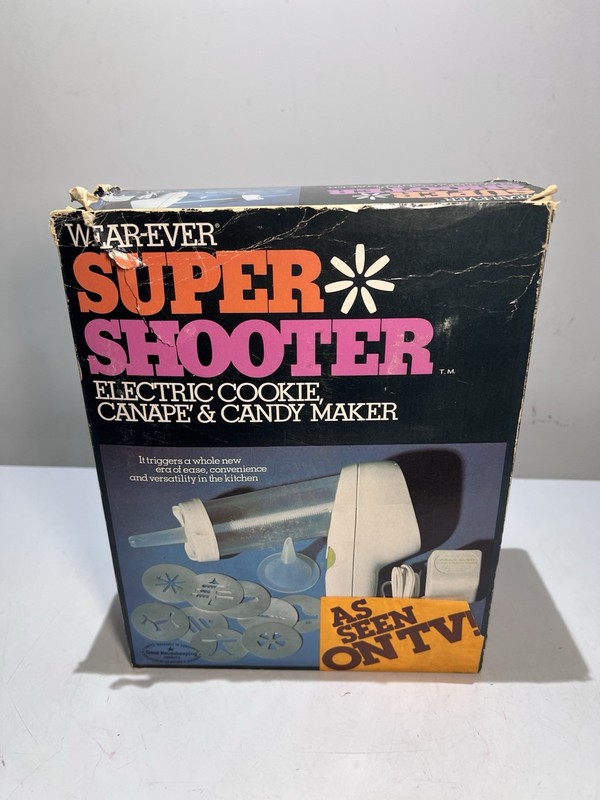 Sears Fun Gun WearEver Super Shooter Electric Cookie Canape Press 70001 Tested