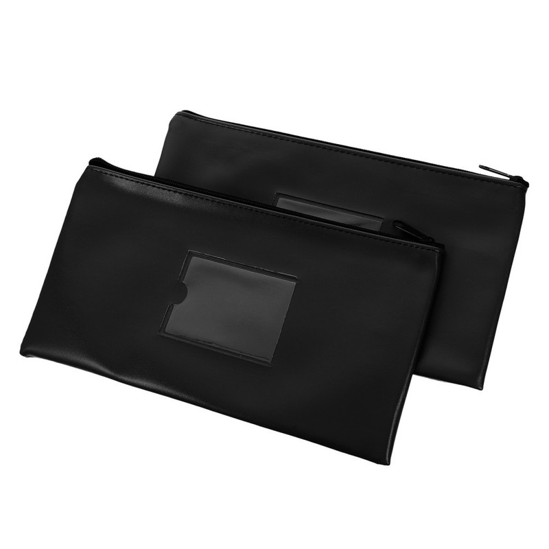 2Pcs Black Utility Zipper Wallet for Storage of Bills Receipts and Documents gallery
