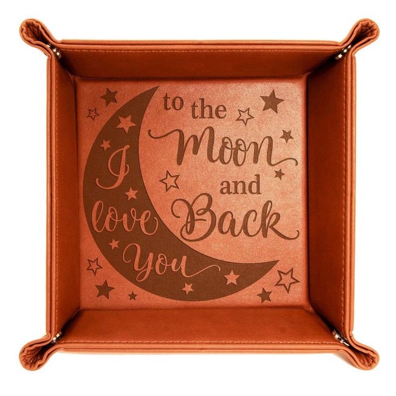 KATE POSH – I Love You to the Moon and Back 7.5″ x x 1.5″, Brown