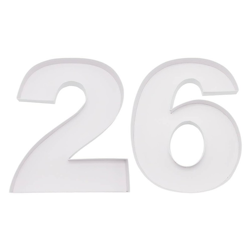 15.2 Inch Fillable Charcuterie Cardboard Number 26 Paper Mache Decoration Box gallery
