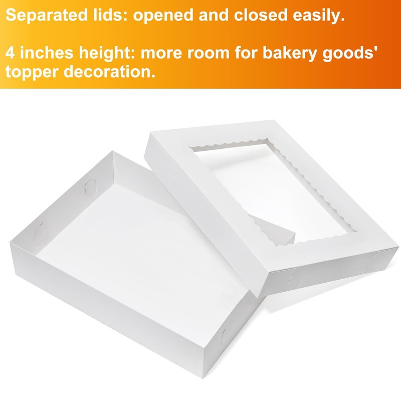 12pcs 19x14x4 Inches Cake Boxes Rectangle Half Sheet 1/2 Sheet Bakery Boxes w... gallery