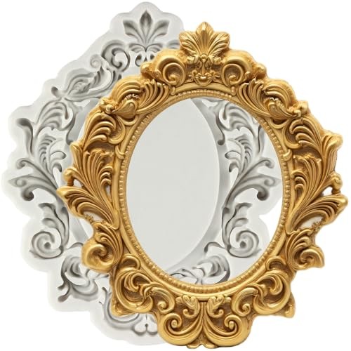 Baroque Photo Frame Fondant Molds Picture Frames Silicone Mold Vintage Style A gallery