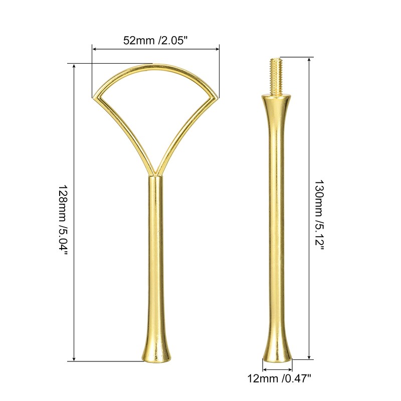 1 Set Cake Tray Stand Handle Plate Hardware Fitting 3-Tiers Fan Gold gallery