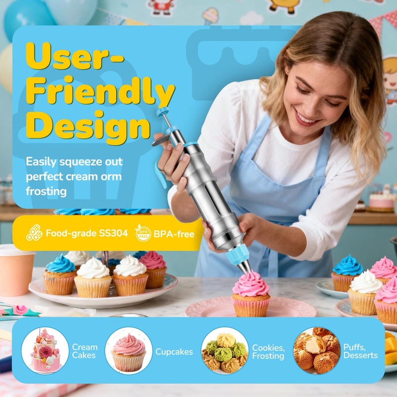 Cake Decorating Tools Supplies Kit: 164pcs Baking Accessories, Dessert Piping... gallery
