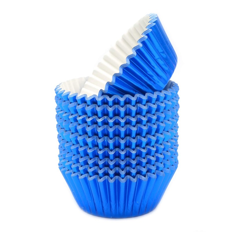 Standard Blue Foil Cupcake Liners Muffin Baking Cups for Party and More, 200-... gallery