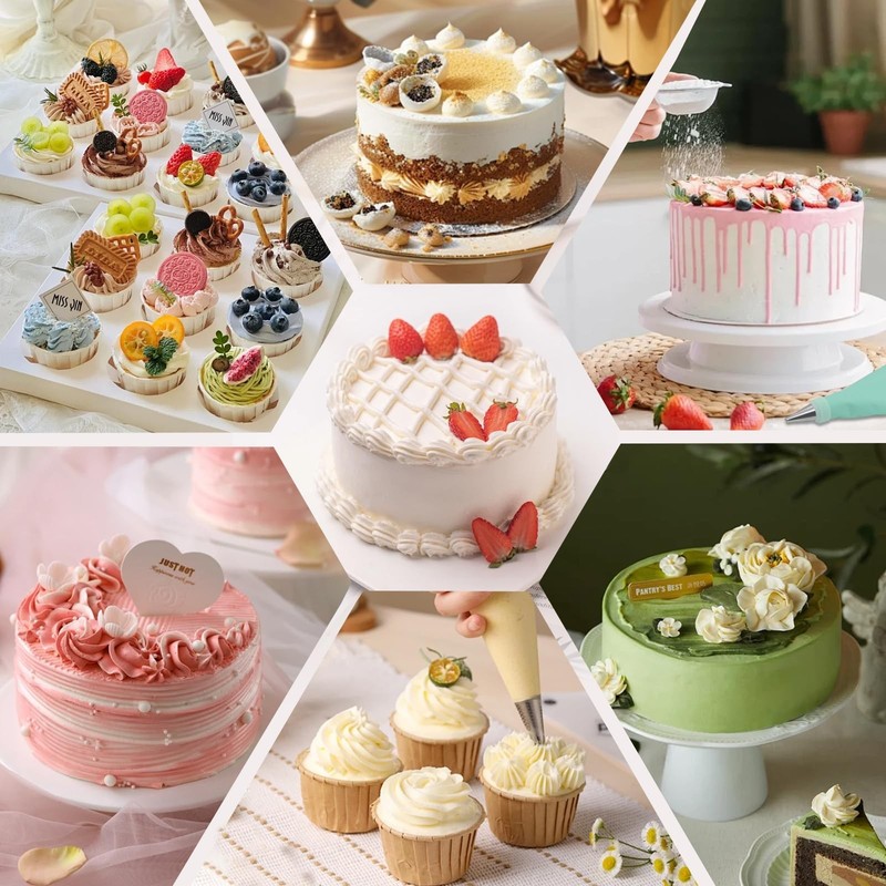 137 Pcs Cake Decorating Kit, Cake Decorating Set with Cake Turntable, Cake De... gallery