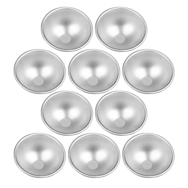 10 Pcs Aluminum Sphere Mold Soccer Themed Cake Pan Dome Baking Pudding