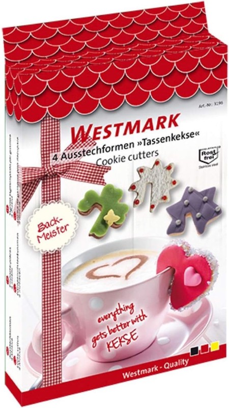 Westmark Cookie Cutters, Set Of 4, Various Shapes, Stainless Steel, Christmas Th gallery