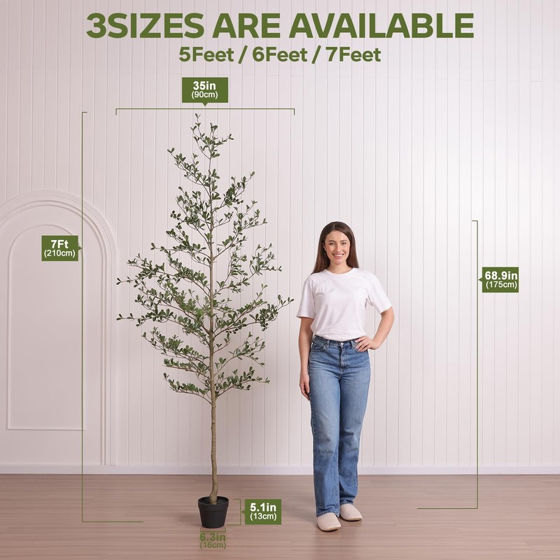 Verinatural Artificial Black Olive Tree 7Ft - Shady Lady Uv Resistant Faux gallery