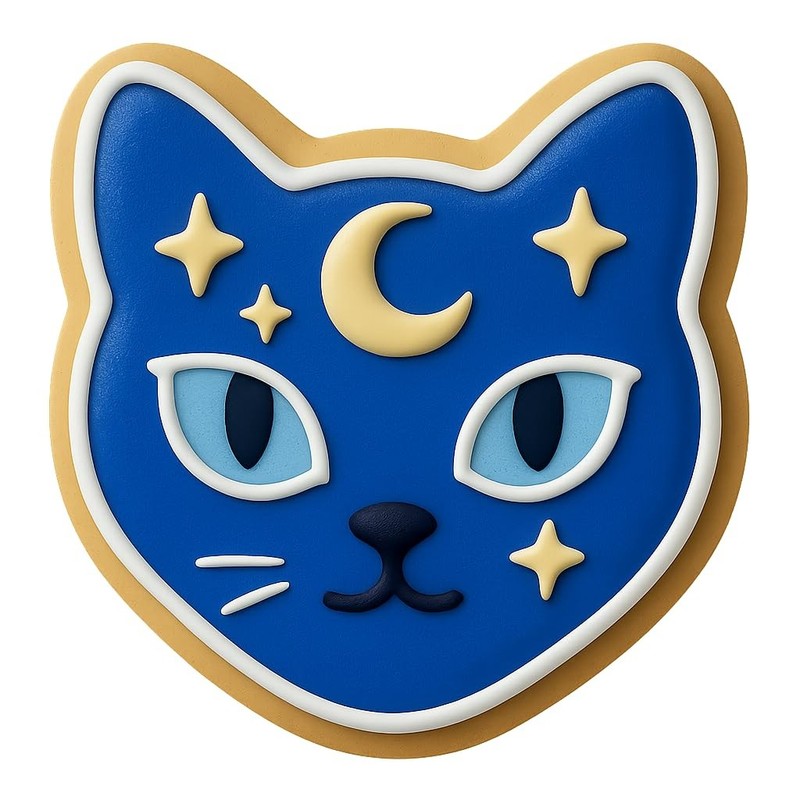 Mystical Alien Cat Cookie Cutter & Stamp – 4×3.7