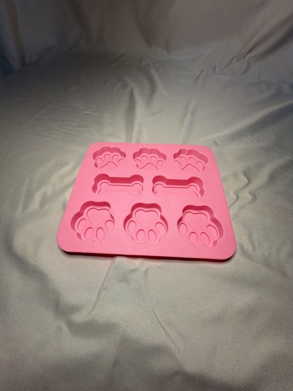Silicone Dog Paw and Bone Shaped Baking Molds for Dog Treats and Ice Cubes gallery