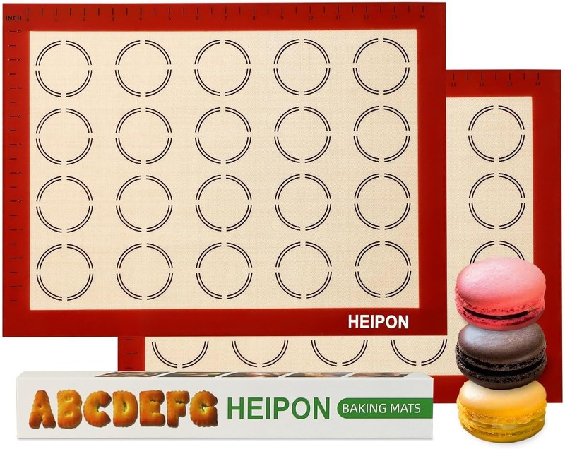 Non-Stick Silicone Baking Mat,15.7″Lx11.8″W,20 Macaron Molds,Cookie Sheet Liners