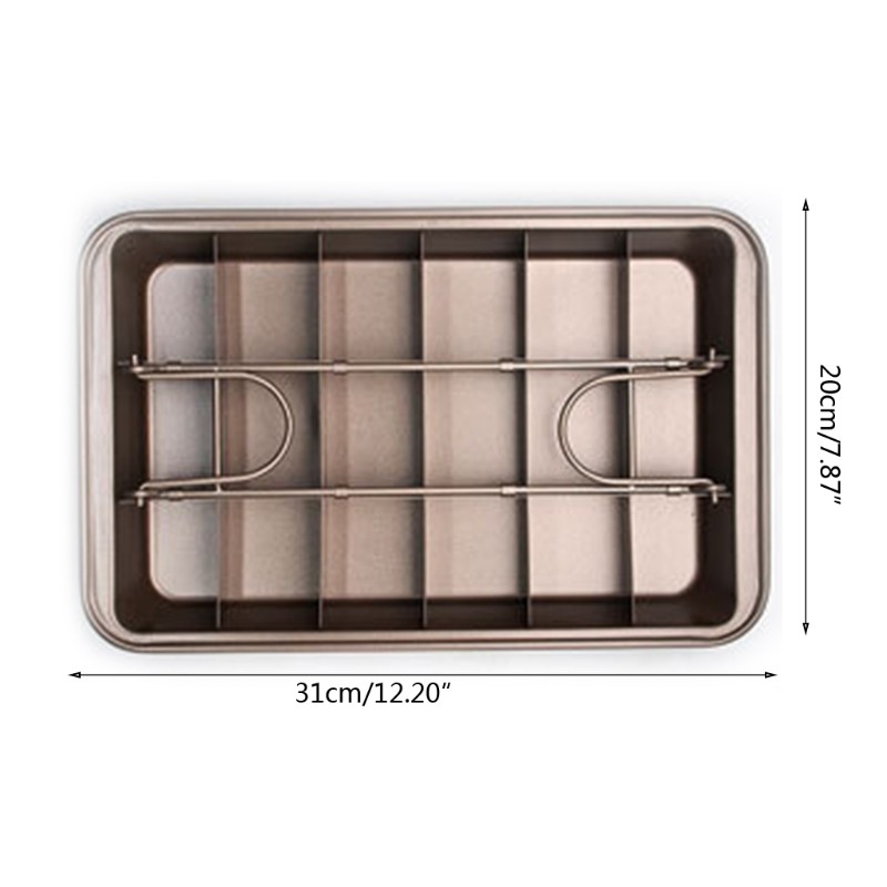 Non Brownie Pan with Removable Dividers Chocolate Cake Baking Tray Kitchen gallery