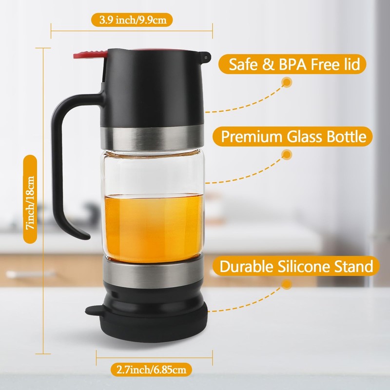 Glass Honey Dispenser,10 OZ Honey Pot with Handle,No Drip Honey Container Jar... gallery