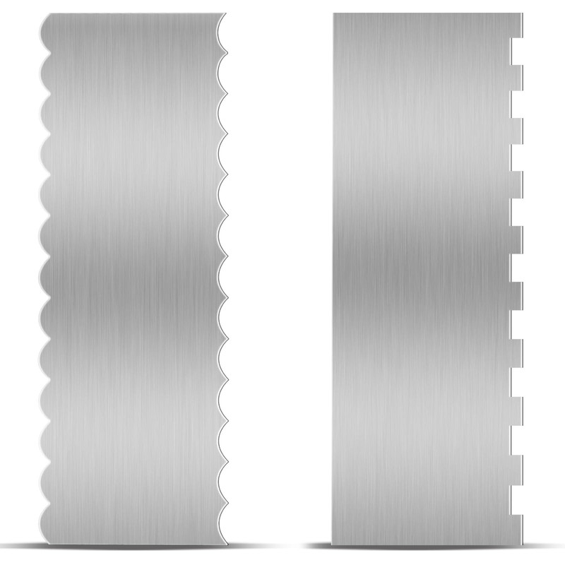 Stainless Steel Cake Scraper, 9 Inch Large Double Sided 9 Inch, Silver