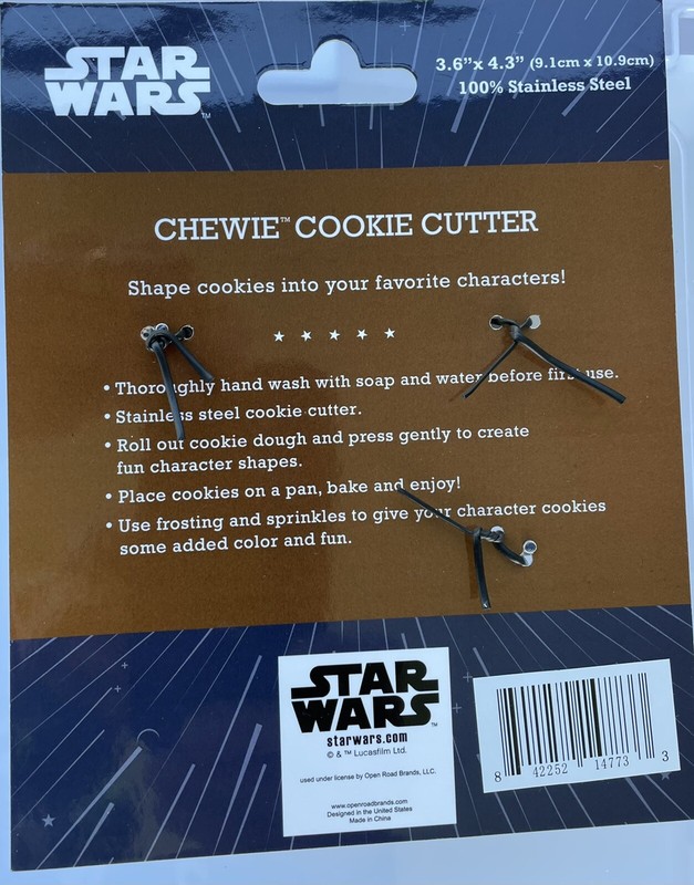 NEW - STAR WARS COOKIE CUTTER : Chewie Chewbacca - made of stainless steel. gallery