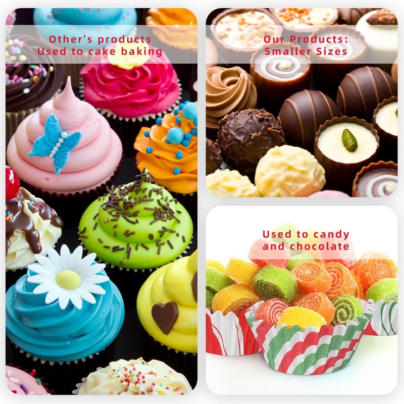 Christmas Party Cupcake Liners Paper Baking Cups Holiday Cake Making Supplies gallery