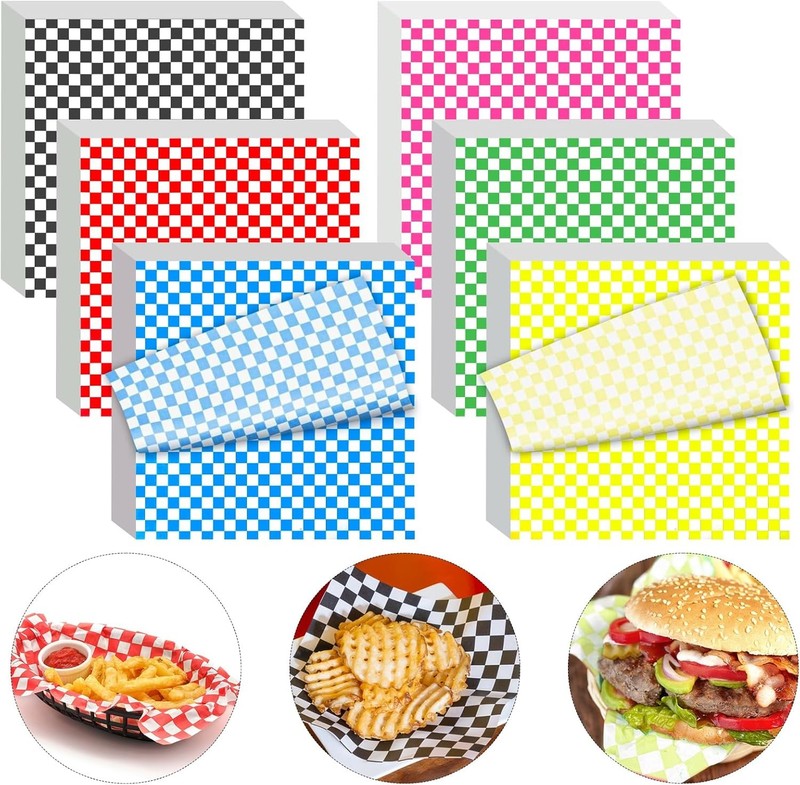 240Pcs Wax Paper Sheets for Food, 12×12 In Variety Pa Cheered Food