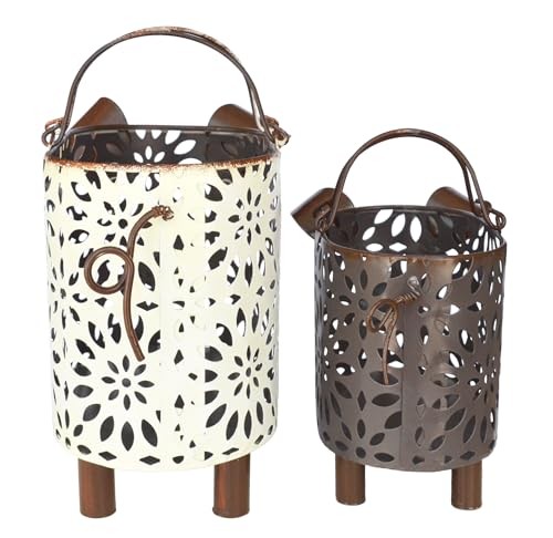 Metal Decorative Small Baskets,Narrow Baskets with Handles for Storage,Pig gallery