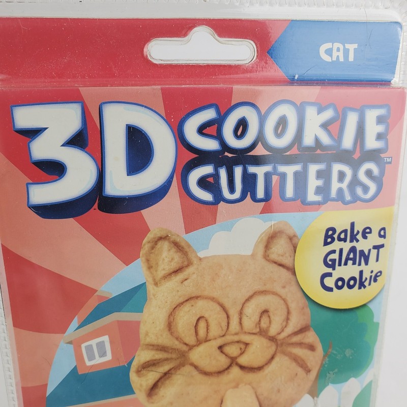 Cookie Cutters Cat Bake A Giant Cookie Recipe Included Factory Sealed 3D gallery