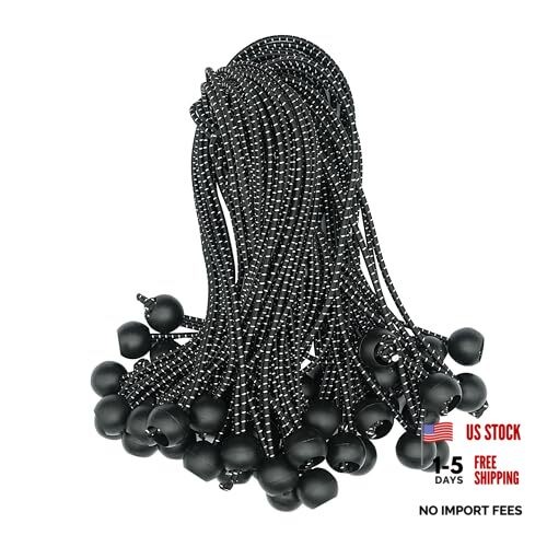50 Pack Ball Bungee Cord, 9 Inch Heavy Duty Bungie Cord Balls, 9 Inch – 50 Pcs