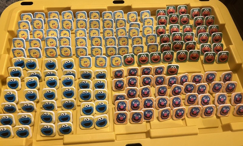165 Sesame Street Ring Cupcake Toppers Cookie Monster Grover Elmo gallery