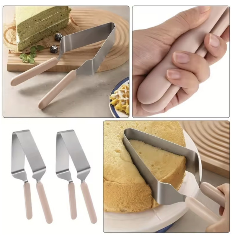 Stainless Steel Cake Cutter - All-in-One Slicing Tool for Even Cake Portions gallery