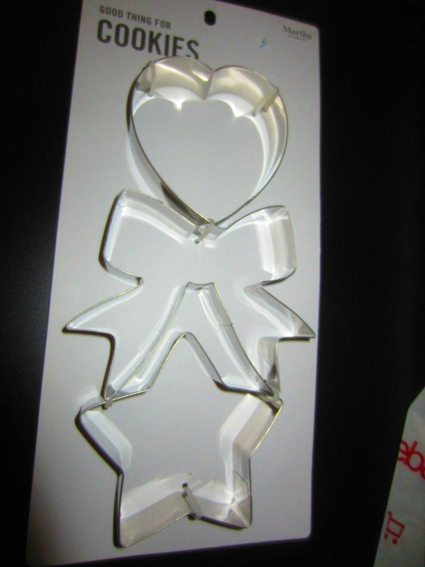 MARTHA STEWART 3 Cookie cutters heart bow star NEW $17