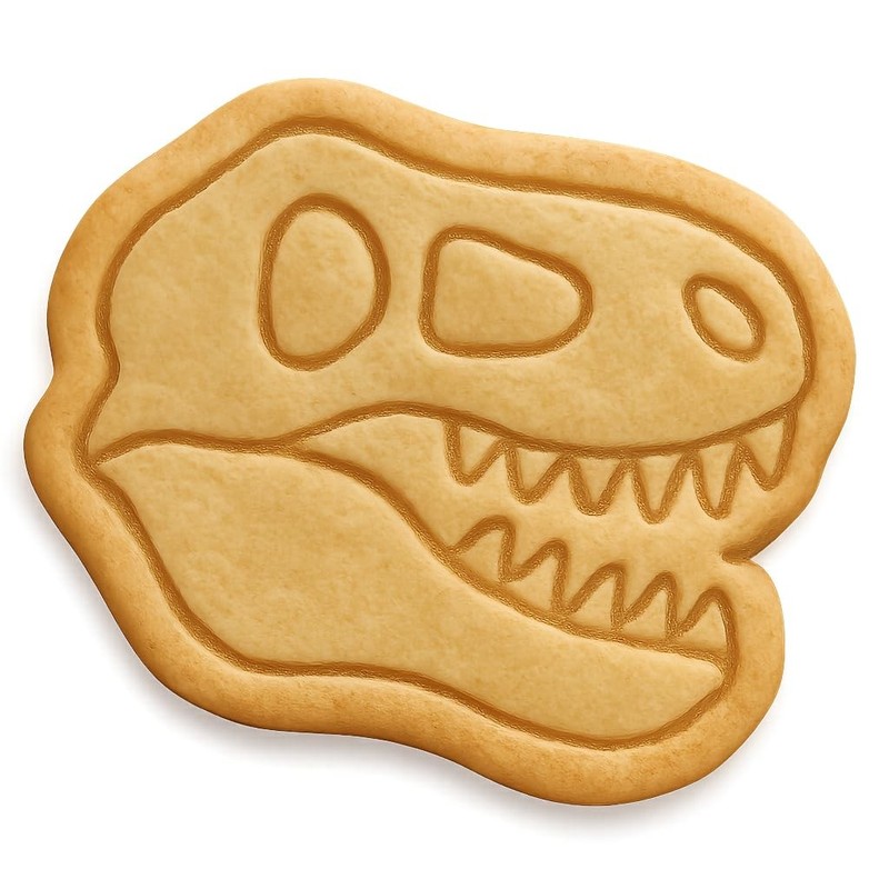 Tyrannosaurus Rex Skull Cookie Cutter & Stamp, Fondant & Clay – 4×3.2