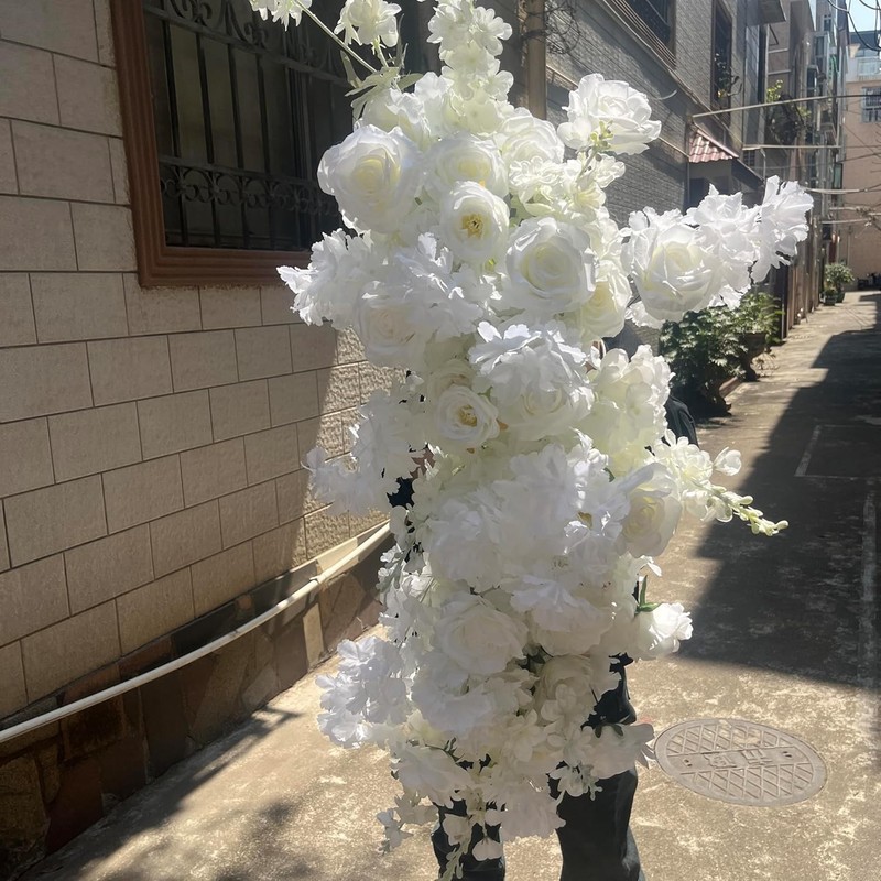 Artificial Cherry Blossom Rose Wedding Arch Flowers, Wedding Wele Signs