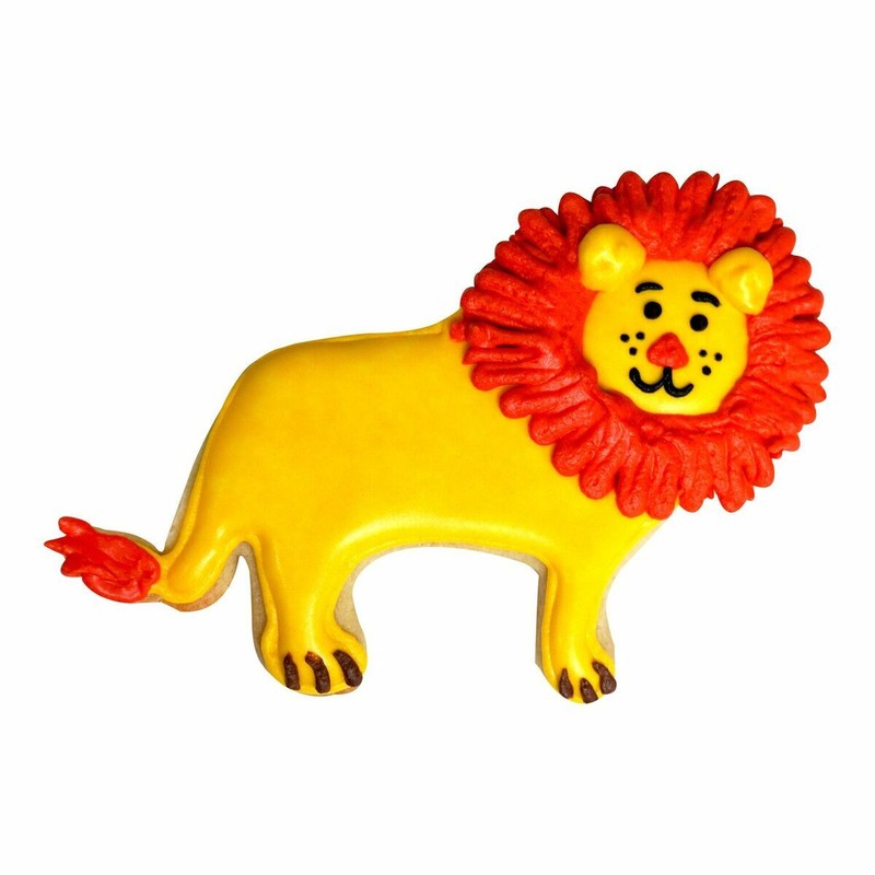 4" Lion Body Cookie Cutter Tin Steel Leo Carnival Zoo Jungle Safari Wild Animal gallery