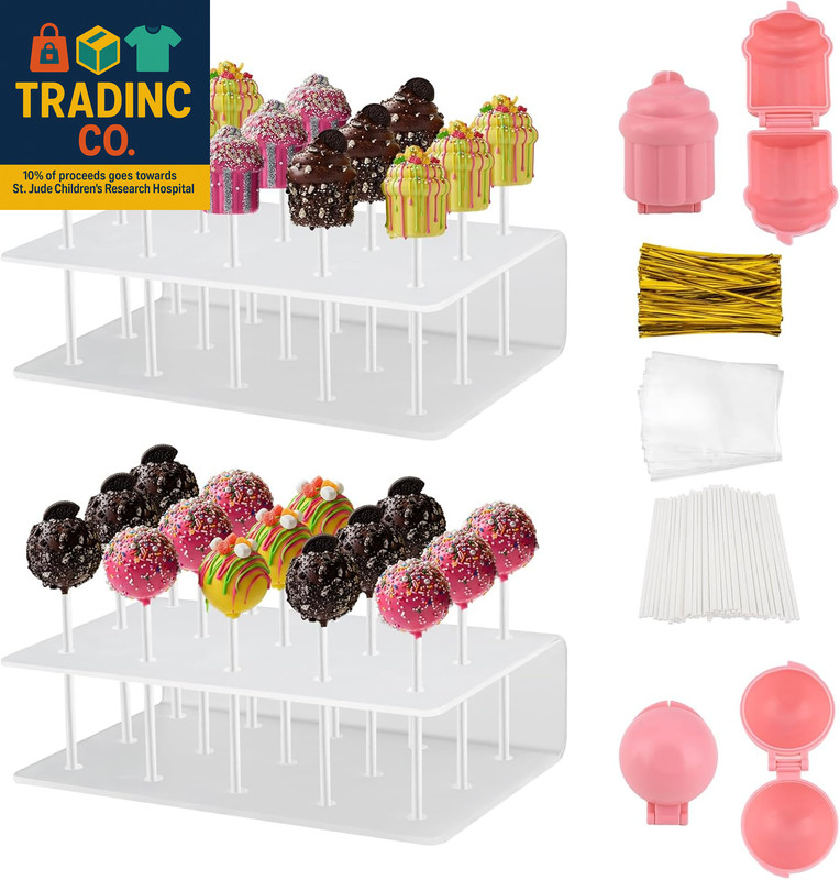 304 Pcs Cake-Making Kits, Cake Pop Mold, 2 Pcs Spherical and Shaped Molds, 2 Pcs